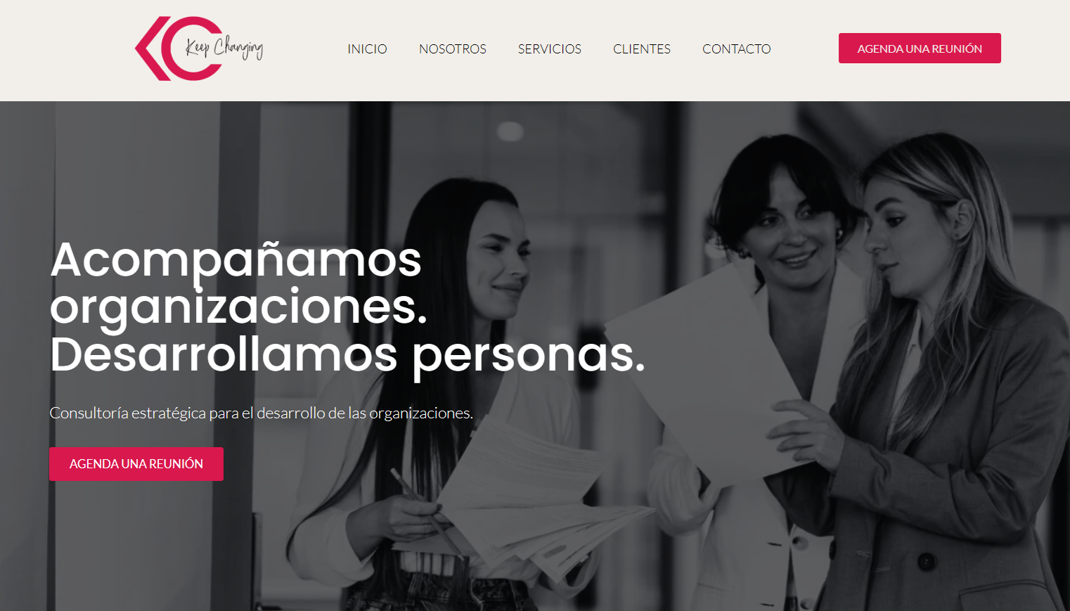 Captura del sitio rediseñado de KC Consulting